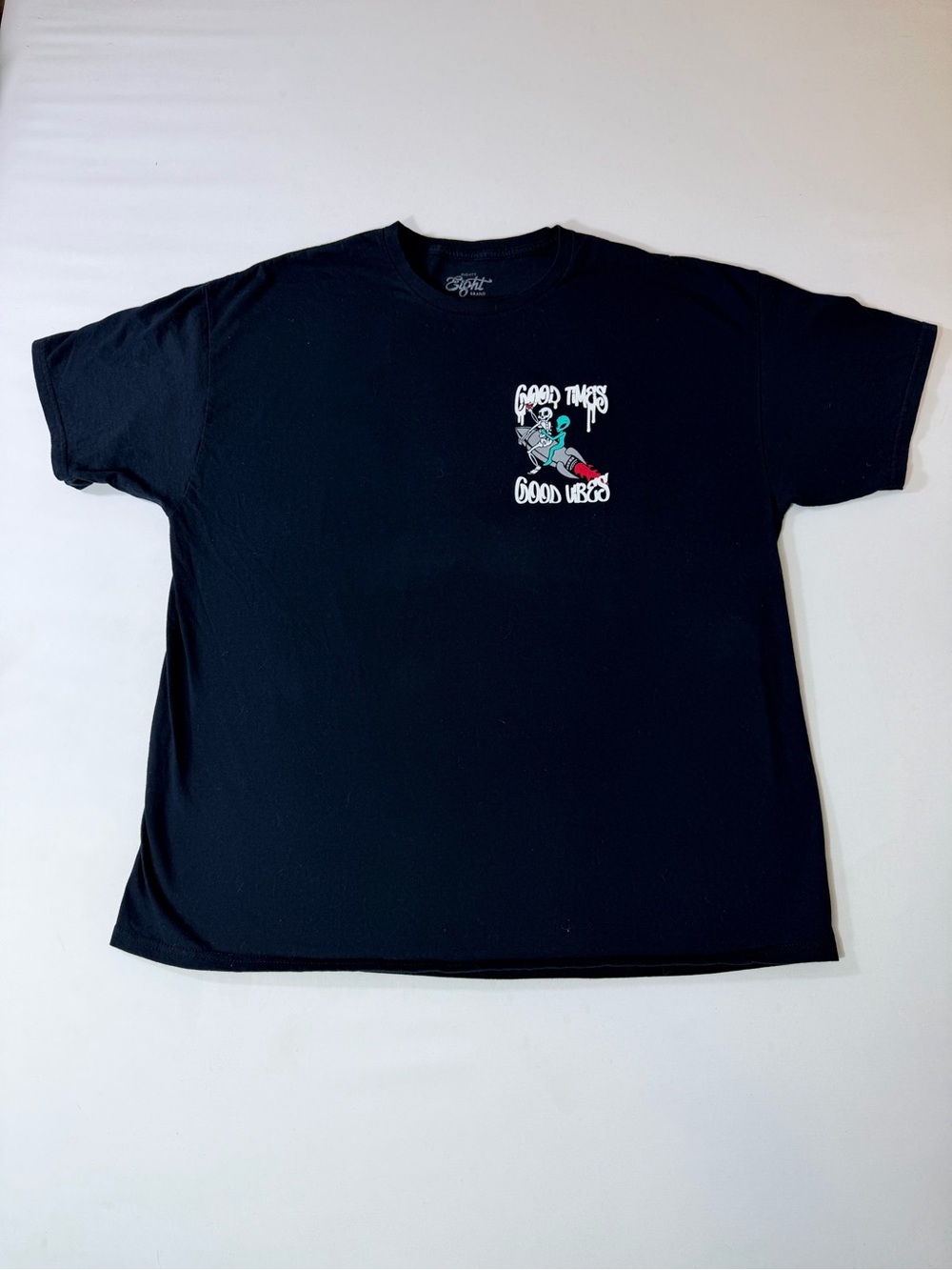 Alien Skeleton Space Starry T Shirt Eighty Eight Brand Men’s 2XL Black